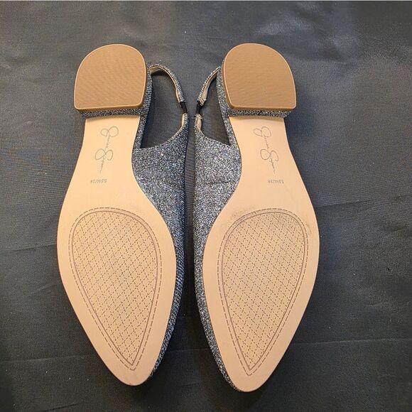 BRAND NEW JESSICA SIMPSON  GLITTERED WOMENS SLINGBACK FLAT SANDALS - Picture 15 of 16